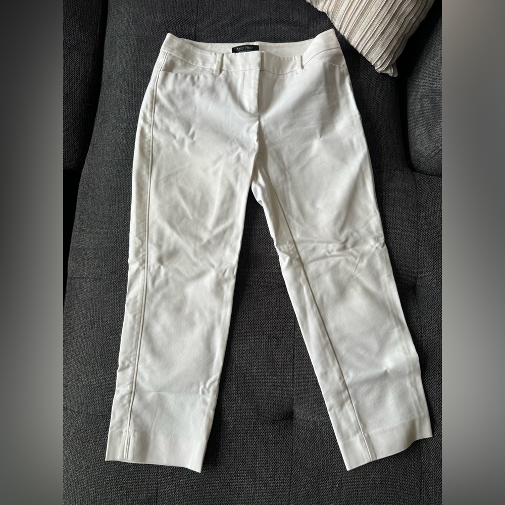 SOLD - White House Black Market Straight Crop Trousers / Pants - Size 0